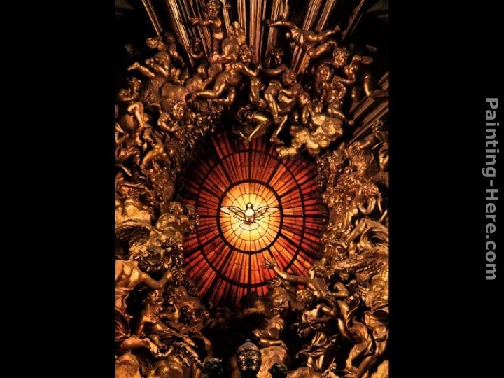 Gian Lorenzo Bernini The Chair of Saint Peter [detail]